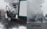 Грузовик выгорел в Павлодаре